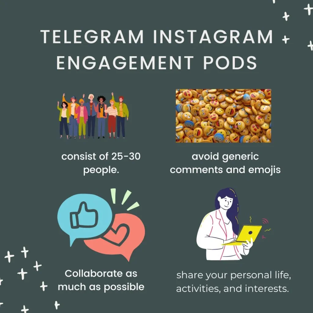 Telegram Instagram engagement pods 